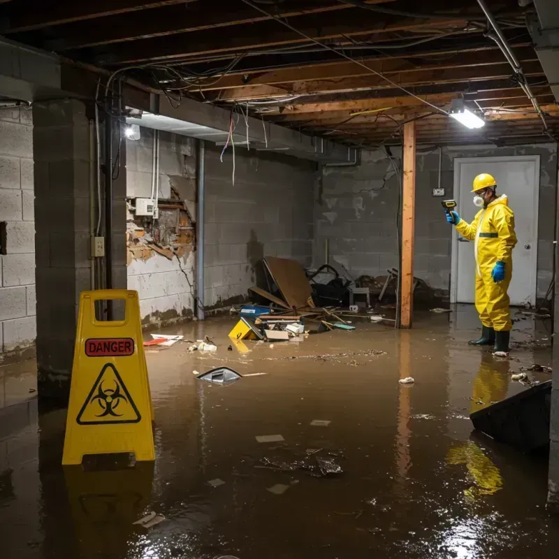 Flooded Basement Electrical Hazard in Rennerdale, PA Property